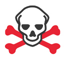 Totenkopf Gefahrenzeichen